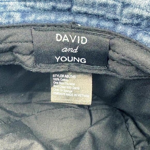 Hipster David & Young Distressed Denim Bucket Hat - Picture 6 of 6